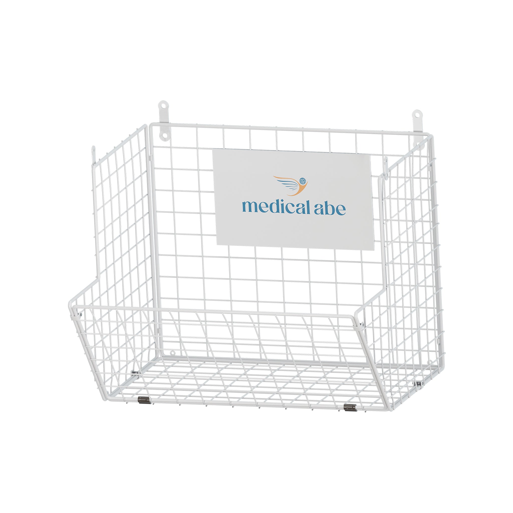 "Protective Wear Dispenser, Isolation Gowns Dispenser, Medical Gown Holder, Wall Mounted gown storage, Metal, Wire Basket, 12"x12"x10" Durable & Space-Saving, Holds up to 20 Gowns"